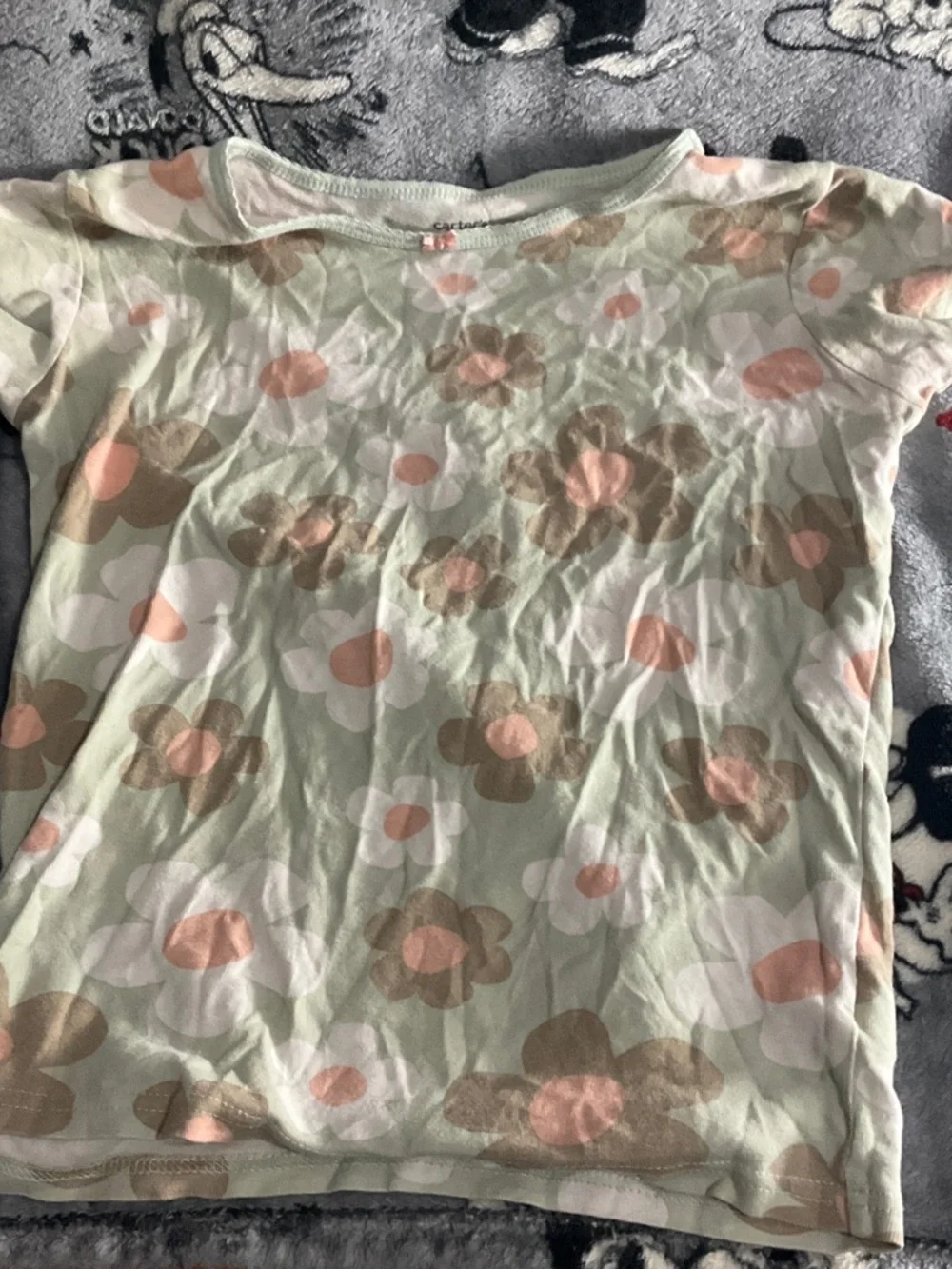 Floral Print‎ Matching Pajama Set in Mint & Peach
